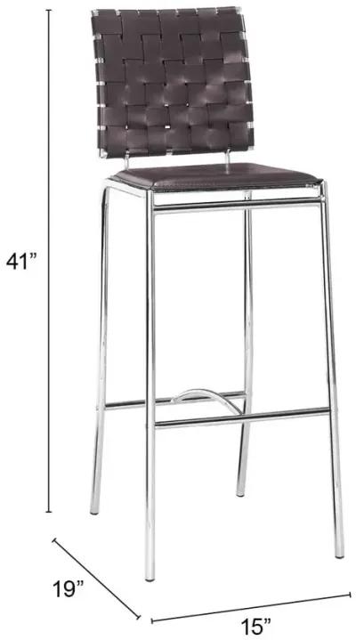 Criss Cross Barstool (Set of 2) Espresso