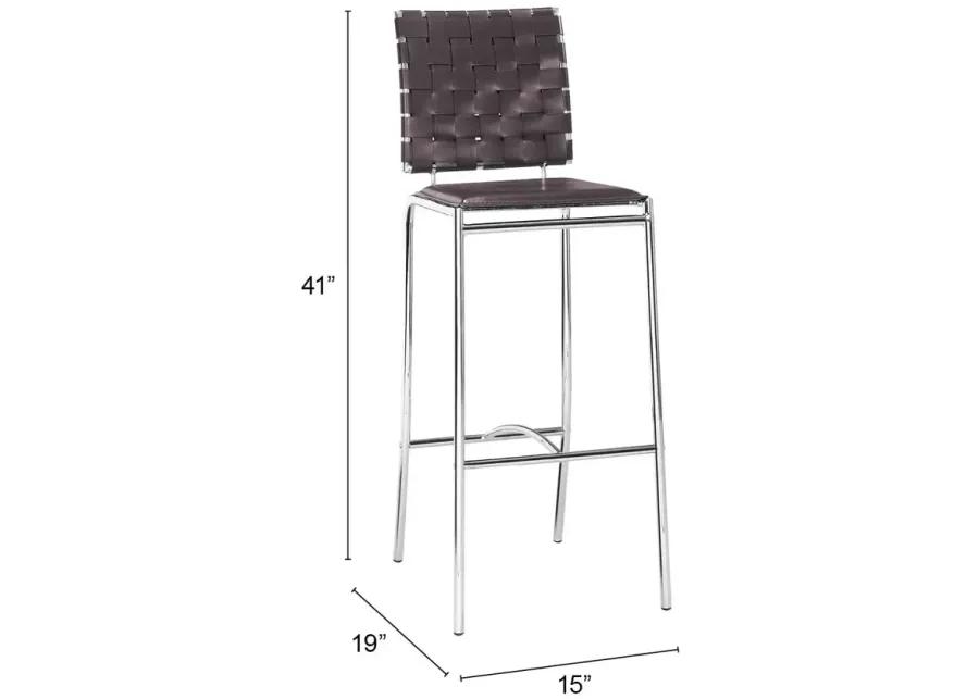 Criss Cross Barstool (Set of 2) Espresso