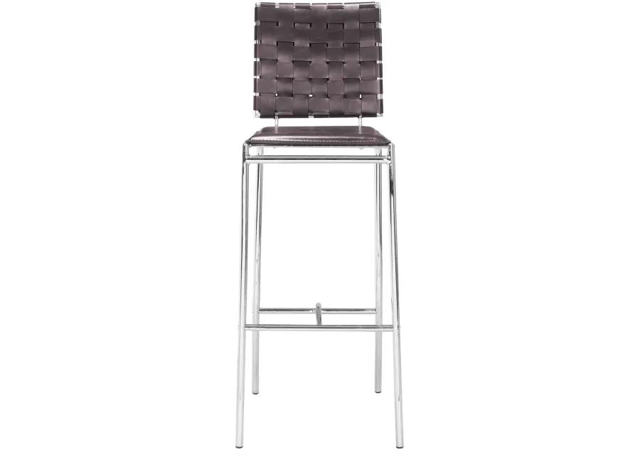 Criss Cross Barstool (Set of 2) Espresso