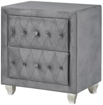 Deanna 2-drawer Rectangular Nightstand Grey