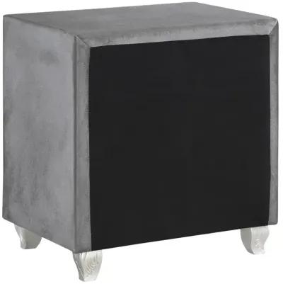 Deanna 2-drawer Rectangular Nightstand Grey