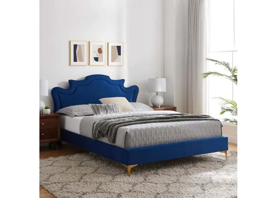 Neena Performance Velvet King Bed