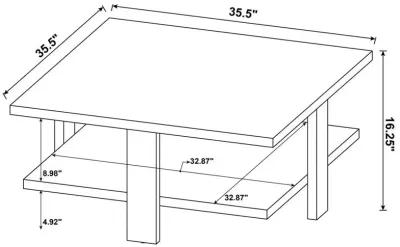 Cohen Square Coffee Table with Shelf