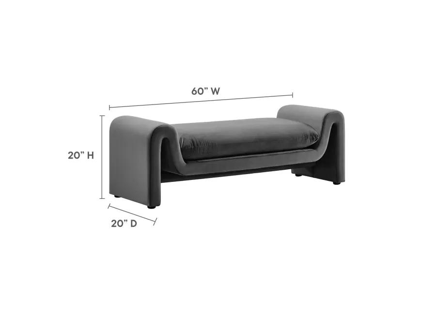 Waverly Performance Velvet Bench