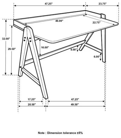 Aaliyah Writing Desk with Usb Ports