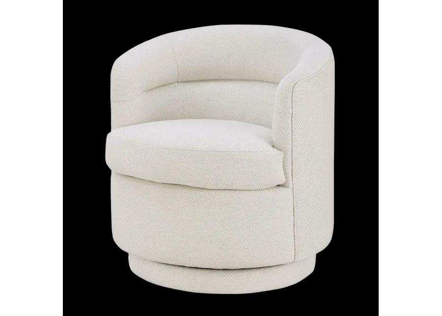 Rachel Fabric Swivel Accent Arm Chair, Cardiff Cream 