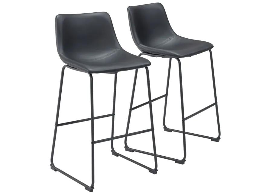 Smart Barstool (Set of 2) Black