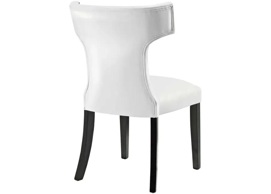 Curve Dining Chair Vinyl Set of 2