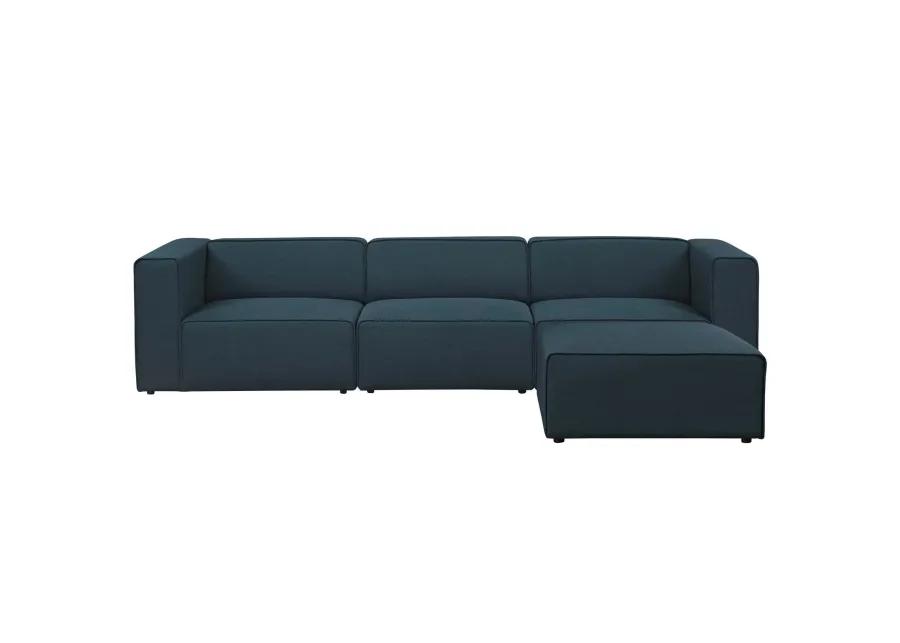 Mingle 4 Piece Upholstered Fabric Sectional Sofa Set