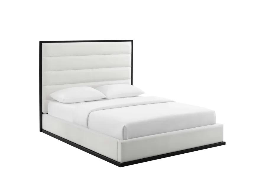 Ashland Queen Faux Leather Platform Bed