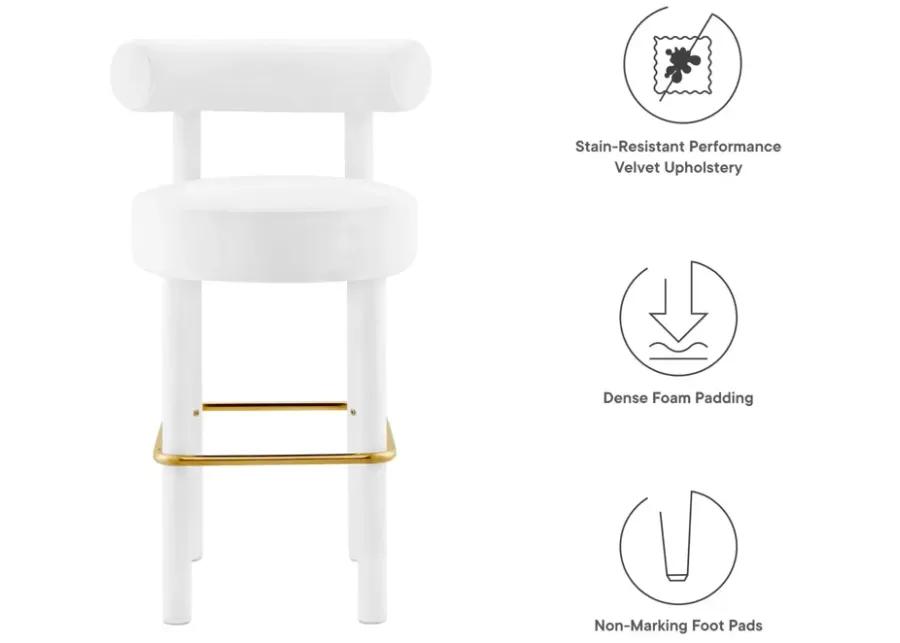 Toulouse Performance Velvet Bar Stool - Set of 2