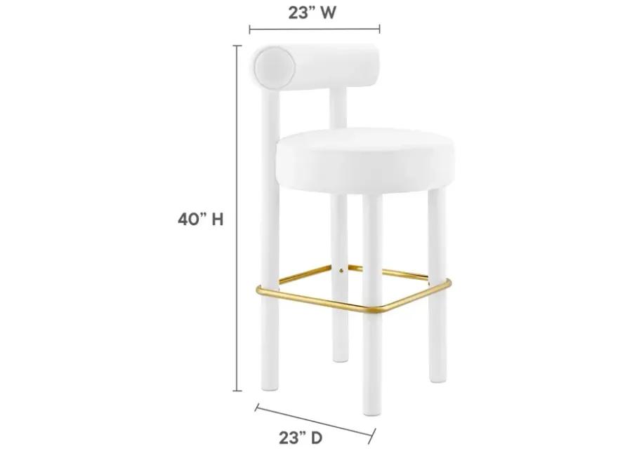 Toulouse Performance Velvet Bar Stool - Set of 2