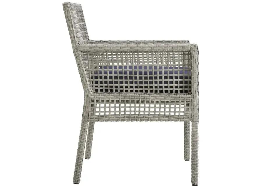 Aura Dining Armchair Outdoor Patio Wicker Rattan Set of 4