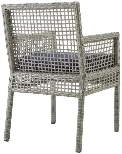 Aura Dining Armchair Outdoor Patio Wicker Rattan Set of 4