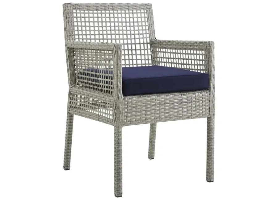 Aura Dining Armchair Outdoor Patio Wicker Rattan Set of 4