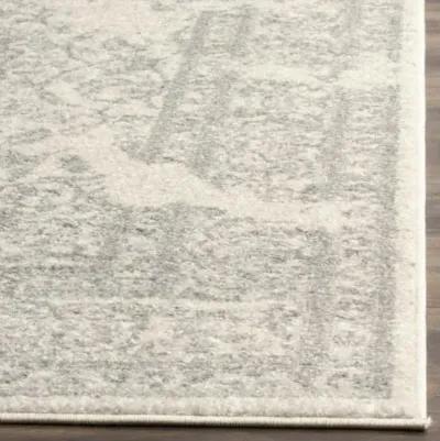 Adirondack Contemporary Ivory / Silver 2'-6" X 10' Powerloomed Rug