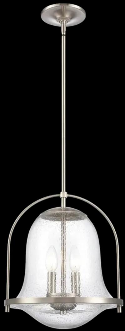 Connection 12" Wide 2-Light Pendant - Satin Nickel