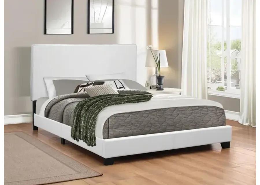 Alisa Queen Upholstered Bed White