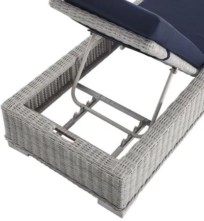 Conway Sunbrella® Outdoor Patio Wicker Rattan Chaise Lounge