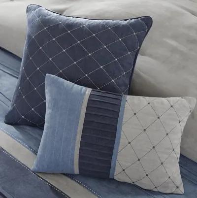 Madison Park Collins Navy 7 Piece Comforter Set