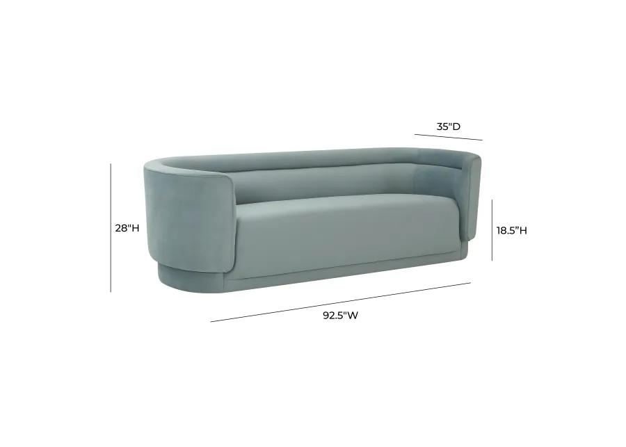 Macie Sea Blue Velvet Sofa