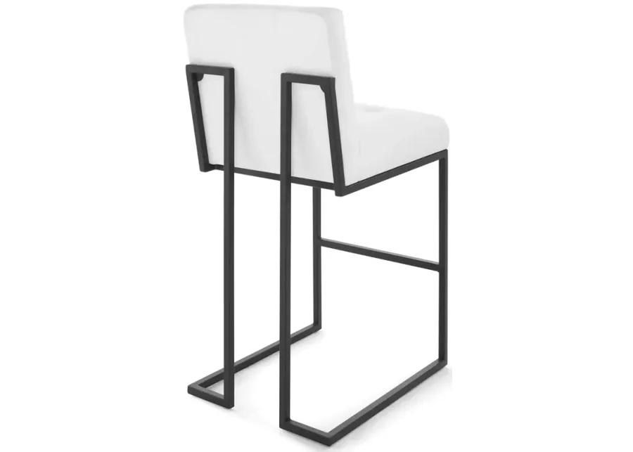 Privy Black Stainless Steel Upholstered Fabric Bar Stool Set of 2