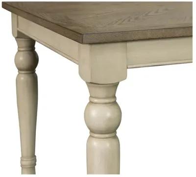 Martha Stewart Fiona Brown/Distressed White Rectangular Wood Dining Table