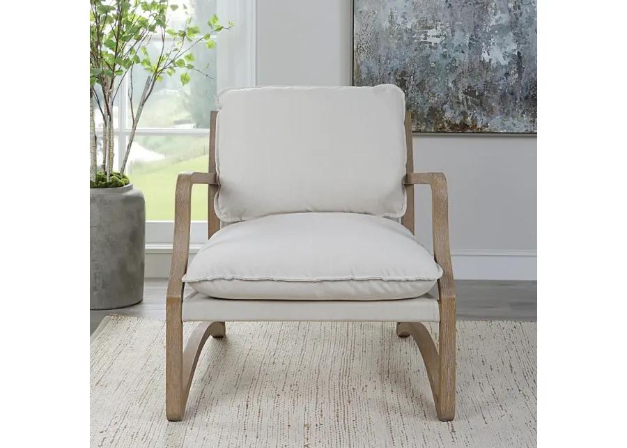 Melora Solid Oak Accent Chair