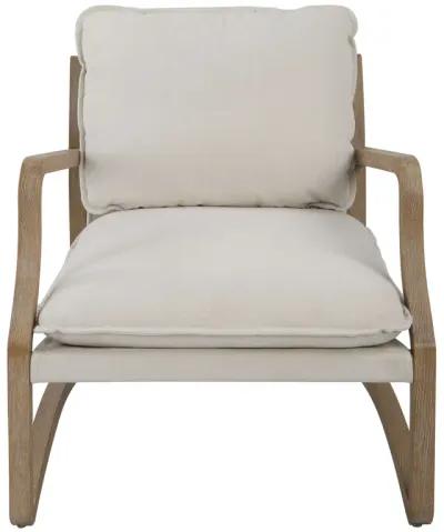 Melora Solid Oak Accent Chair