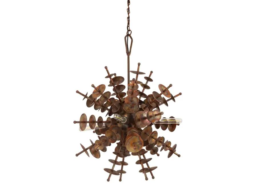 Sigma 28" Wide 4-Light Pendant - Autumn Brass