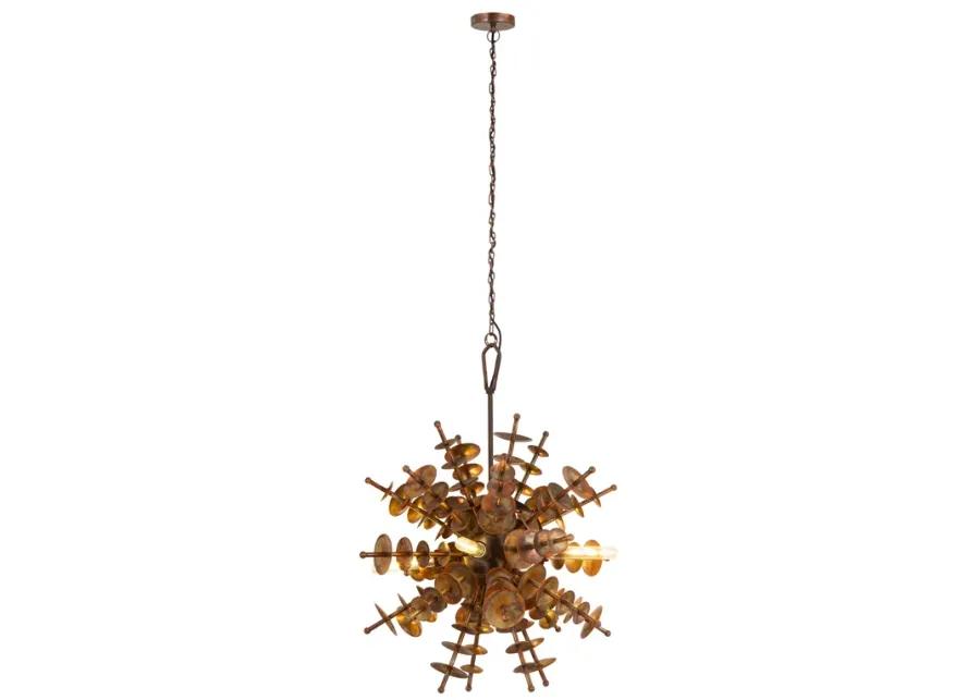 Sigma 28" Wide 4-Light Pendant - Autumn Brass