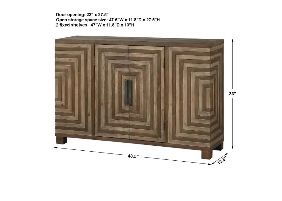 Layton Geometric Console Cabinet