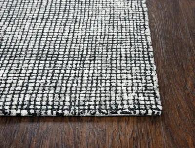 Talbot Black/White Tweed Wool 8' x 11' Rectangle Rug