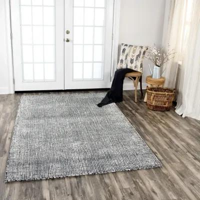 Talbot Black/White Tweed Wool 8' x 11' Rectangle Rug