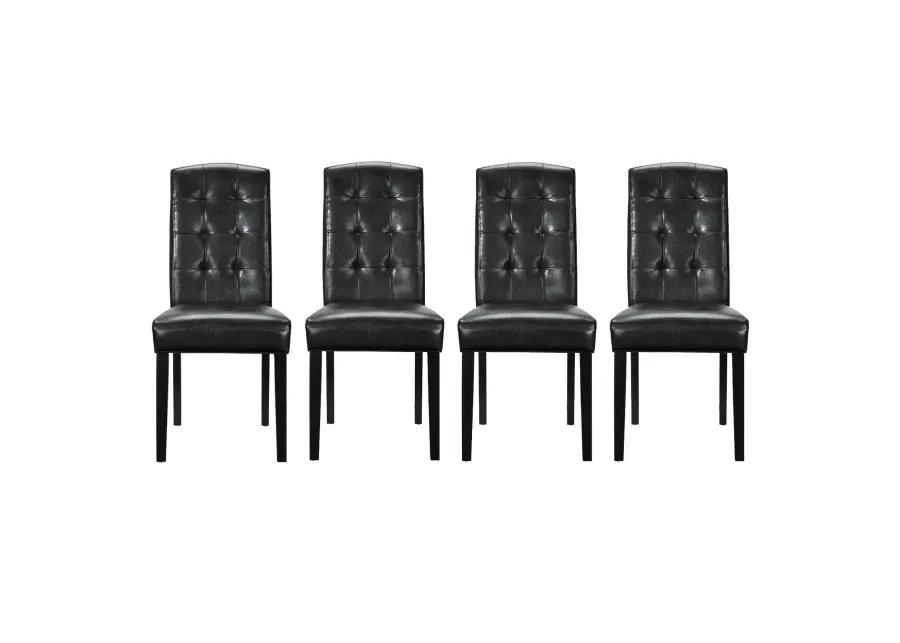 Perdure Dining Chairs Vinyl Set of 4