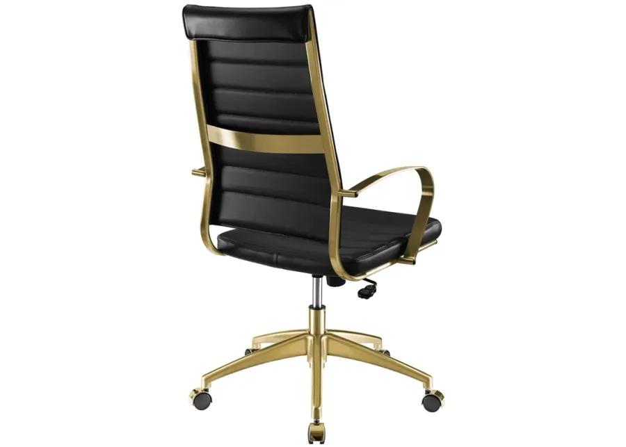 Jive Gold Stainless Steel Highback Office Chair