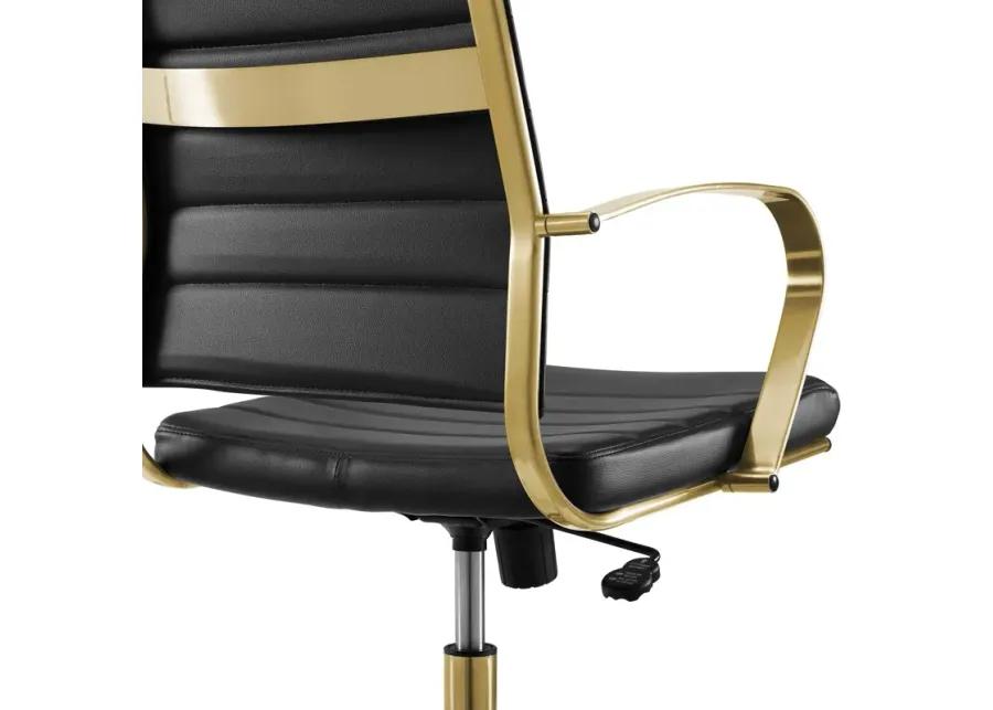 Jive Gold Stainless Steel Highback Office Chair