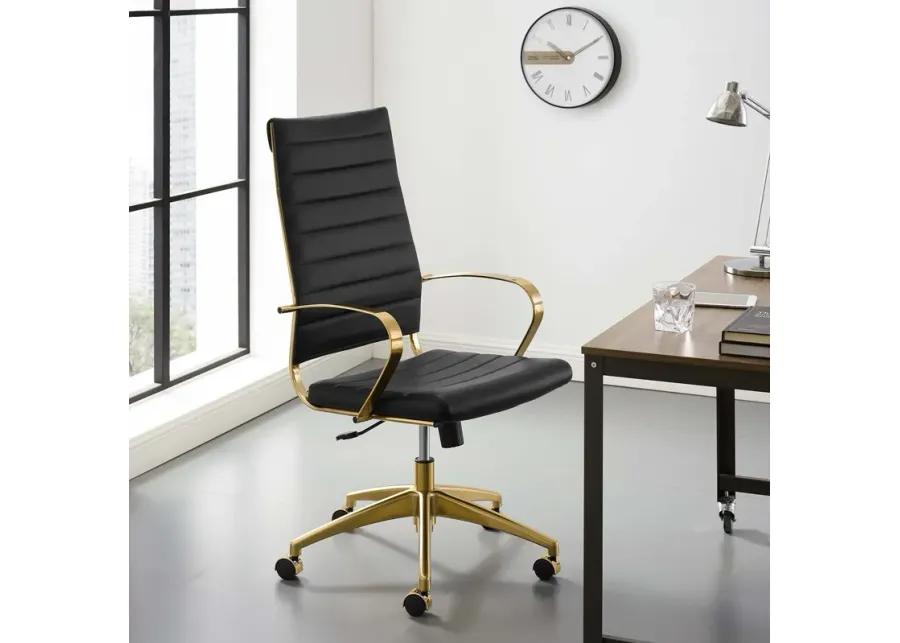 Jive Gold Stainless Steel Highback Office Chair