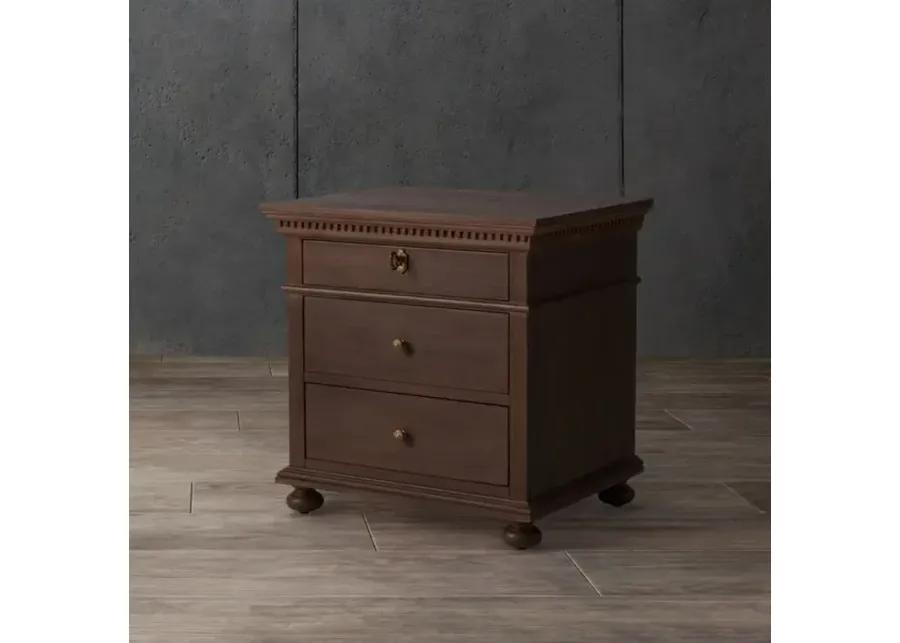 Allisyn 3 Drawer Wood Nightstand