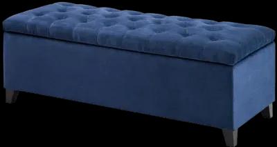 Madison Park Shandra Navy Tufted Top Soft Close Storage Bench