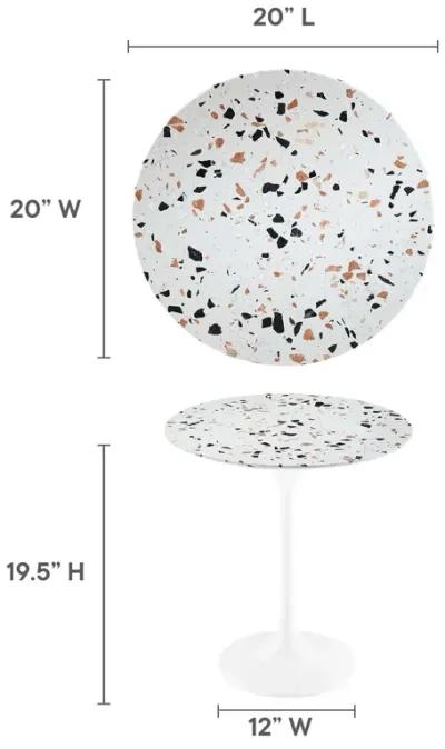 Lippa 20" Round Terrazzo Side Table