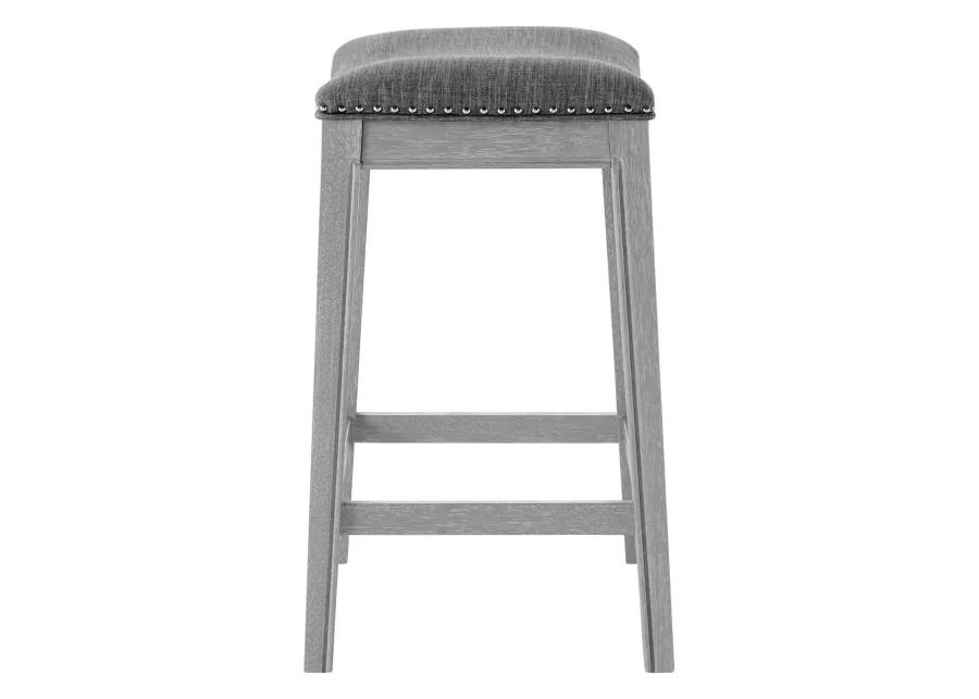 grover kd fabric counter stool ash gray frame, lyon dark gray(assembly required)