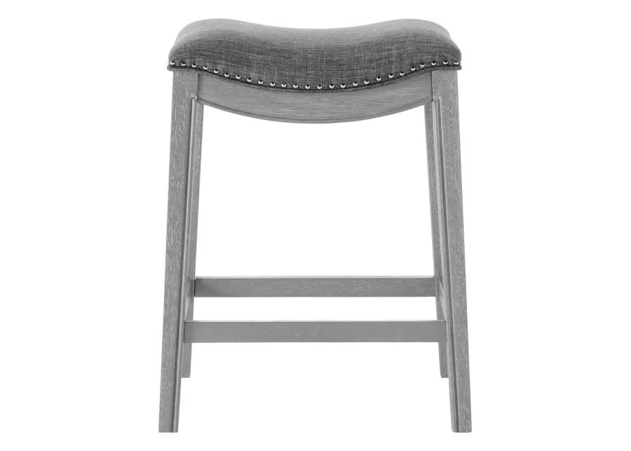 grover kd fabric counter stool ash gray frame, lyon dark gray(assembly required)