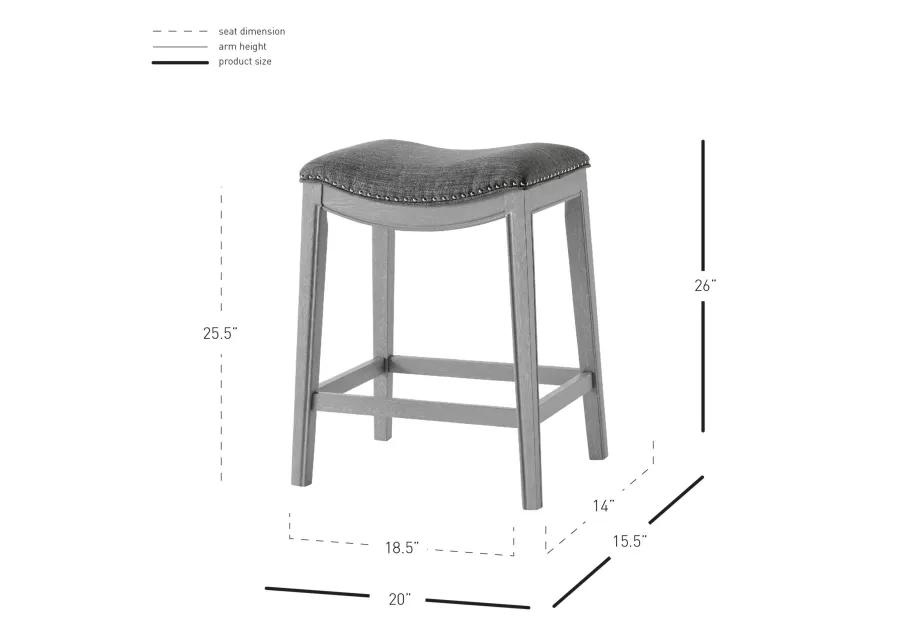 grover kd fabric counter stool ash gray frame, lyon dark gray(assembly required)