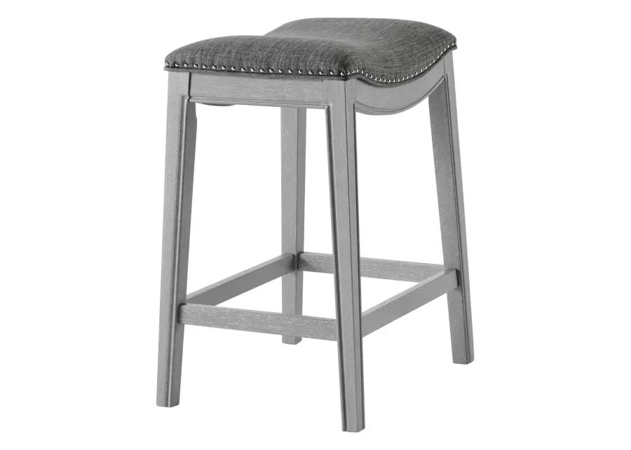 grover kd fabric counter stool ash gray frame, lyon dark gray(assembly required)