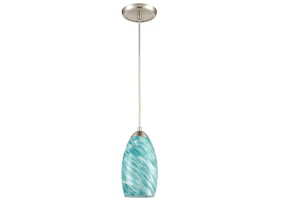 Evening Sky 5" Wide 1-Light Mini Pendant - Satin Nickel