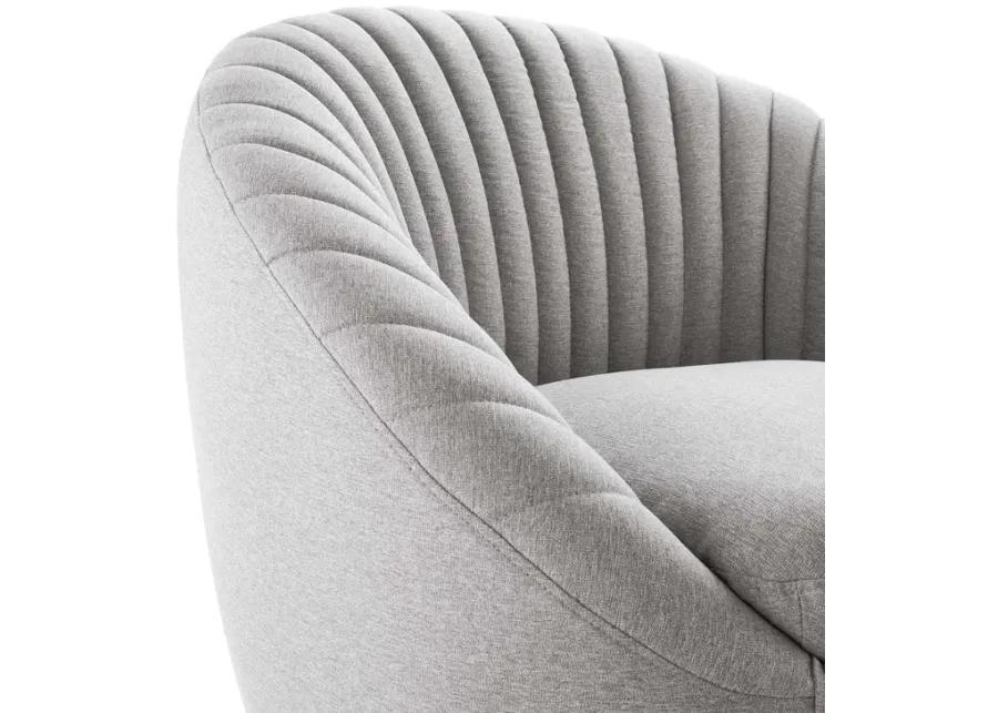 Whirr Tufted Fabric Fabric Swivel Chair