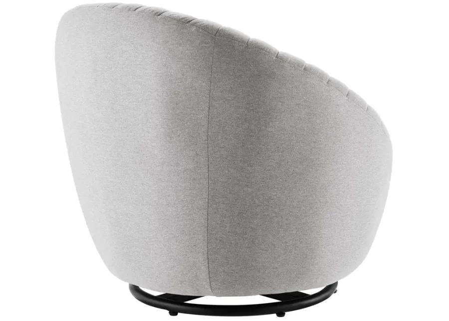 Whirr Tufted Fabric Fabric Swivel Chair