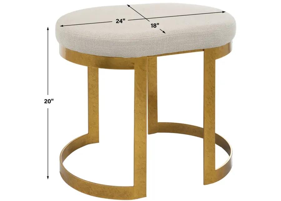 Infinity Gold Accent Stool