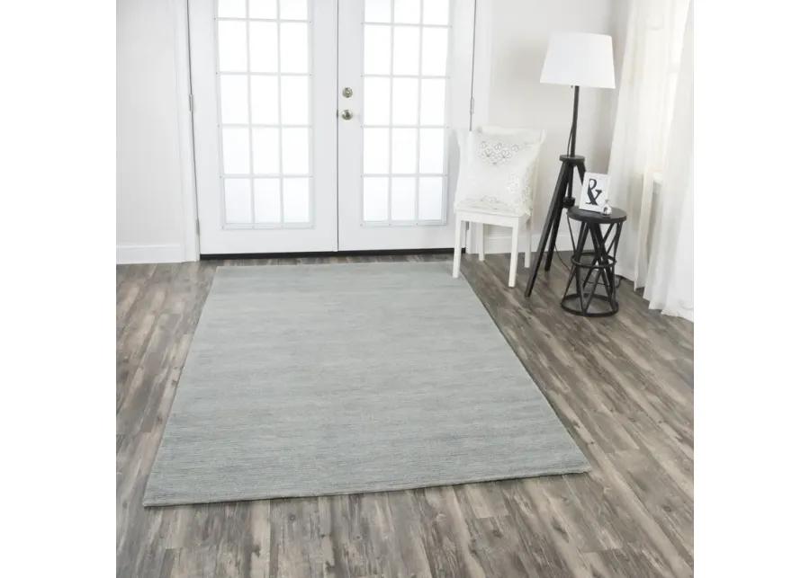 Fifth Avenue Gray Solid Wool 5' x 8' Rectangle Rug